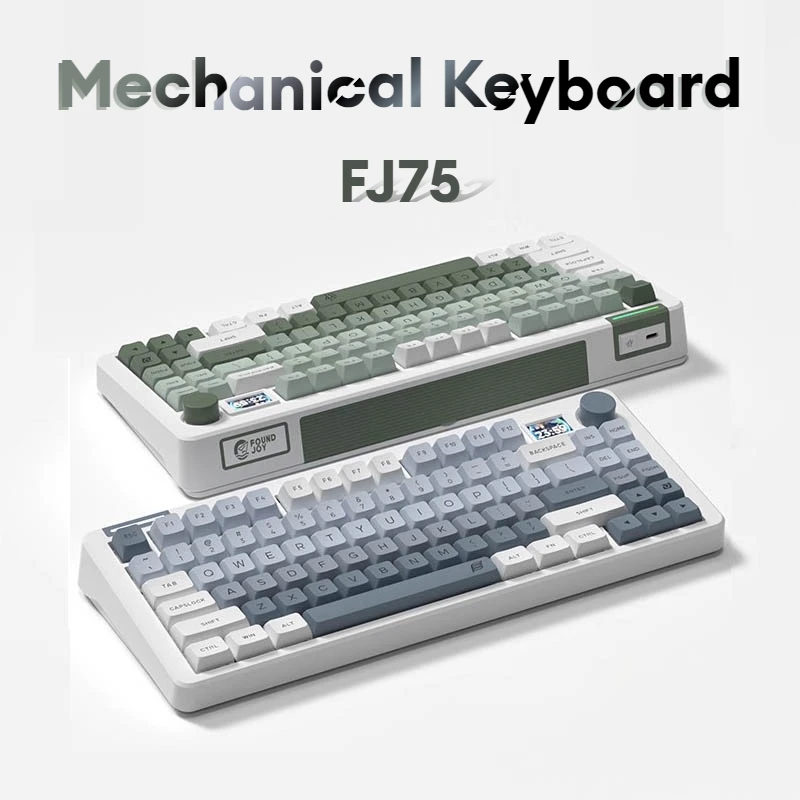 

FJ75 Wireless Mechanical Keyboard Customized Three-Mode Wireless Gasket Structure RGB Hot Swap Gaming Mechanical Keyboard PC