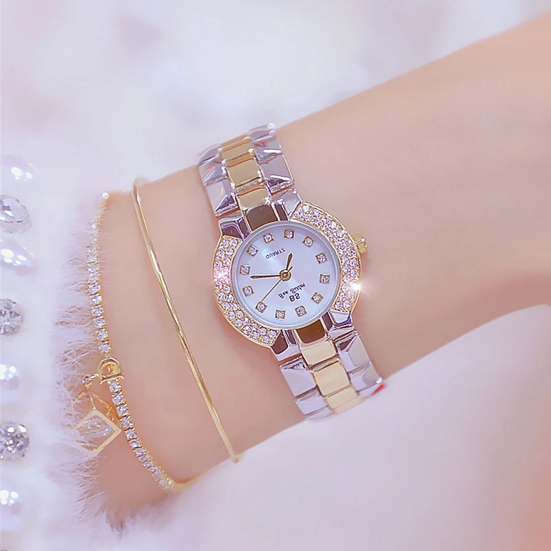 

Gold Stainless Steel Bracelet Women Watch Romantic Diamond Luxury Brand Quartz Ladies Watches Casual Waterproof Gift Female 2023