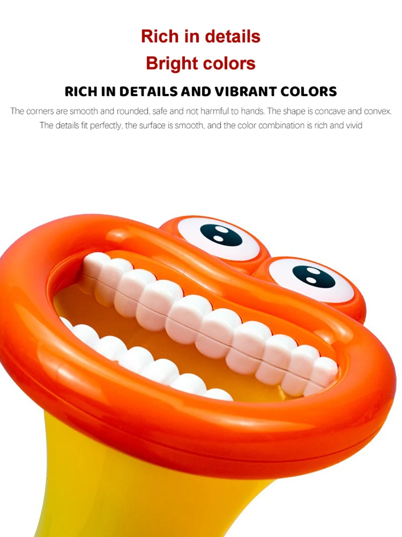 Lustiger Horn-Handlautsprecher mit großem Mund, Sprachwechsler, Aufnahme, Geschenk für Kinderpartyzubehör, Geräuschherstellung, Trompete – Detail 10