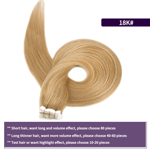 MW Mini Tape In Human Hair Extensions Natural Straight Hair Machine Remy Invisible Skin Weft Adhesive Glue On Hair 12