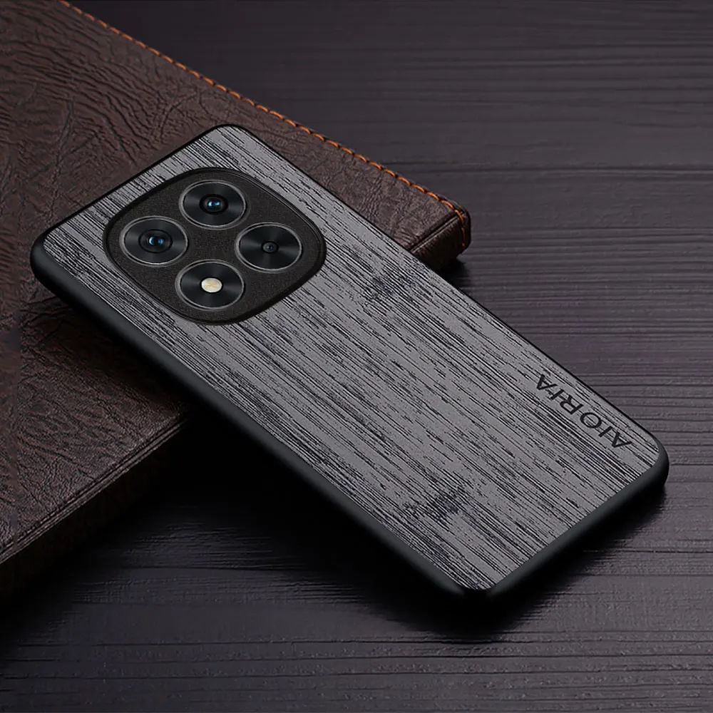 Luxury Bamboo Wood Pattern Leather Phone Case Cover