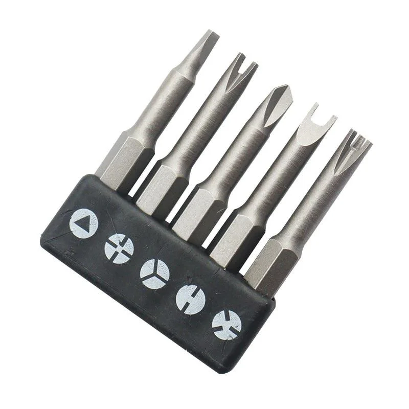 Screwdriver Set Special shaped Screwdriver Set 50mm U-shaped Y-Type Triangle Inner Cross Three Points Screwdriver Bit Tool 5Pcs screwdriver set