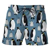 3D Printed Penguin Men's Short Pants Fashion Hawaii Beach Shorts Cool Casual Summer Quick Dry Animal Pattern Sports Swim Trunks 5
