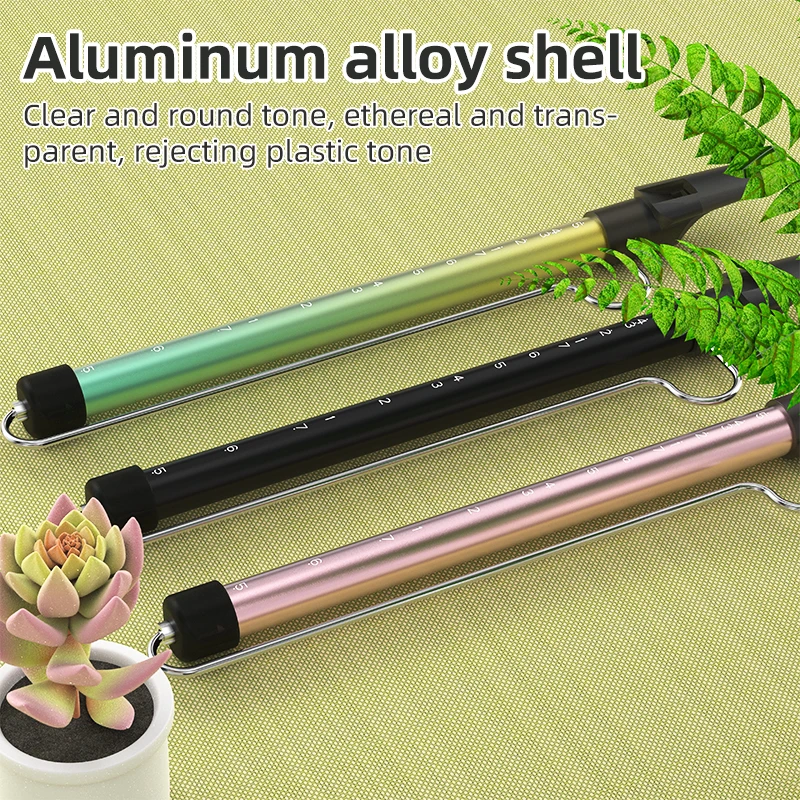 Metal Slide Whistle Scale Sliding DBAO Flute with Steel Sliding Rod Musical Enlightenment Instrument Toy Children Kazoo Flute