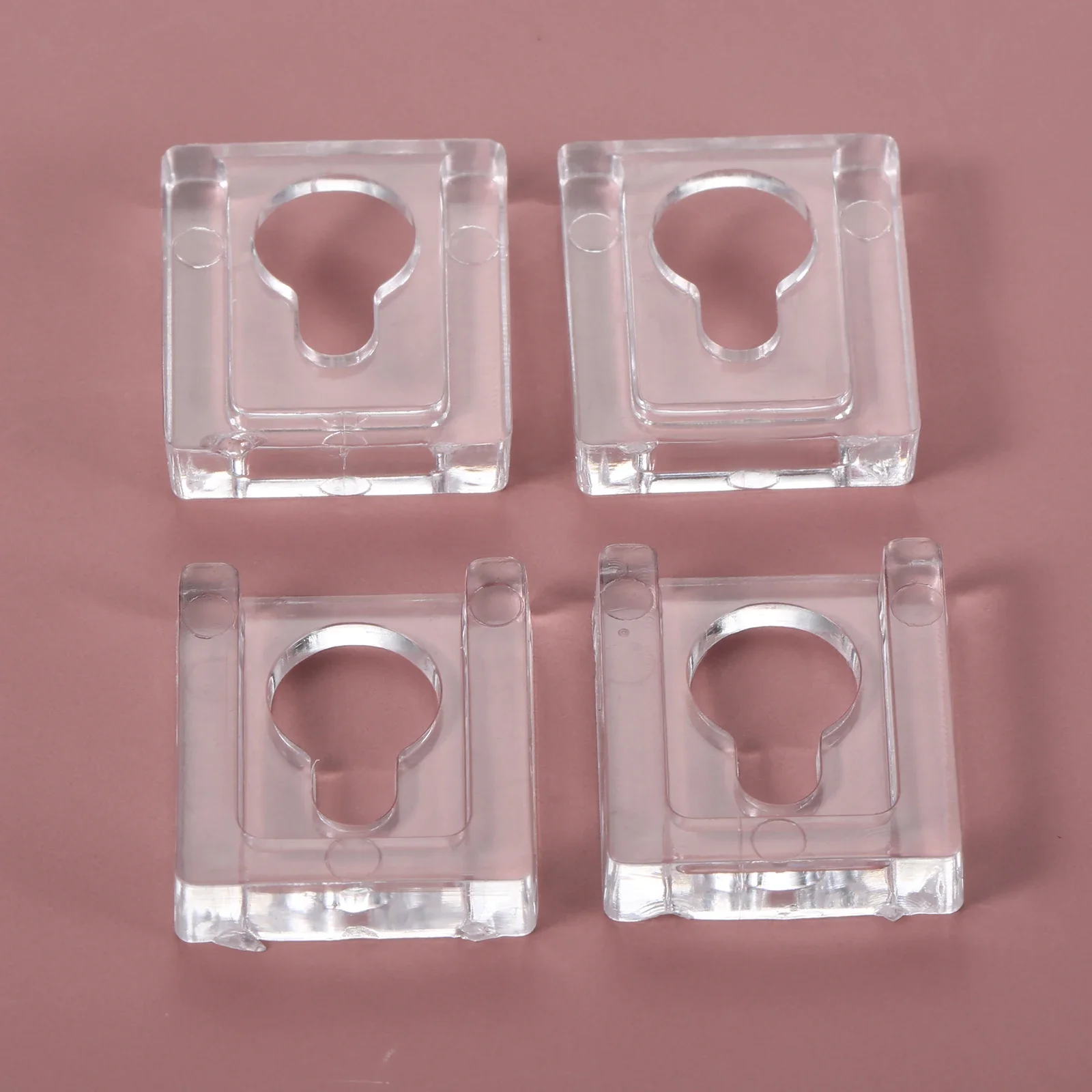 4pcs Square Clear Acrylic Wall Mount Photo Picture Frame Hook Gourd Shape Hanger Frame Baskets Hanging Hook Clip Home Wall Decor wall hooks adhesive hooks picture frame hangers hanging hooks