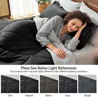 Queen Comforter Set 7 Pieces Bed in a Bag - Soft Microfiber Reversible Black Bedding for All Seasons 6