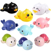 Summer Bath Toys Cute Animal Swimming Bathing Ducks Whale Floating Wind Up Clockwork Water Shower Toys for Baby 0 24 Months 1