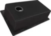 33 x 22 inch Drop-in Topmount Granite Composite Single Bowl Kitchen Sink Slope Bottom - Midnight Black - RVG1033BK 5