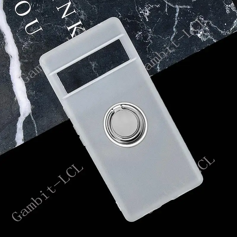 For Google Pixel 6 Pro 6Pro 6.7" GLUOG, G8VOU, GF5KQ Back Ring Holder Bracket Phone Case Soft Silicone TPU Original Shockproof