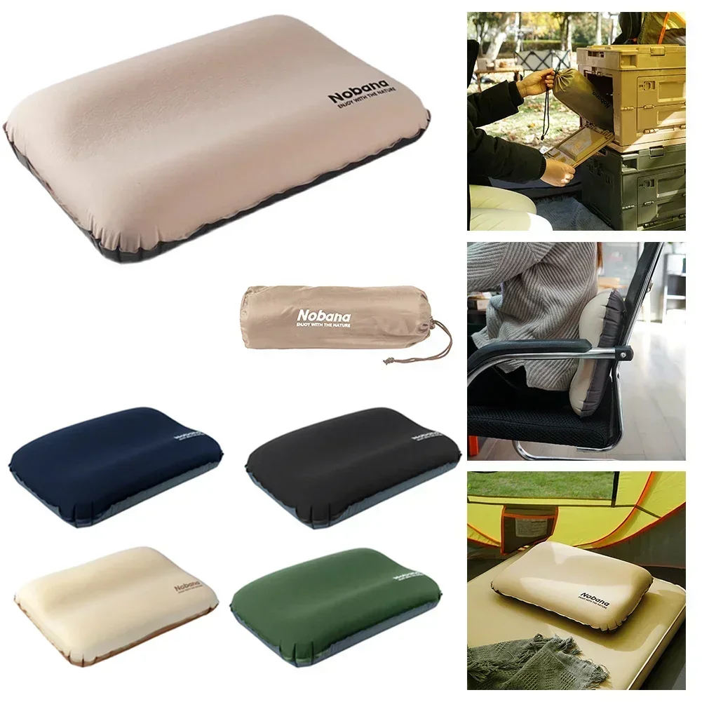 Camping Pillow Self Inflating Pillow 3D Ultralight High-resilience Memory Foam Outdoor Travel Automatic Inflatable