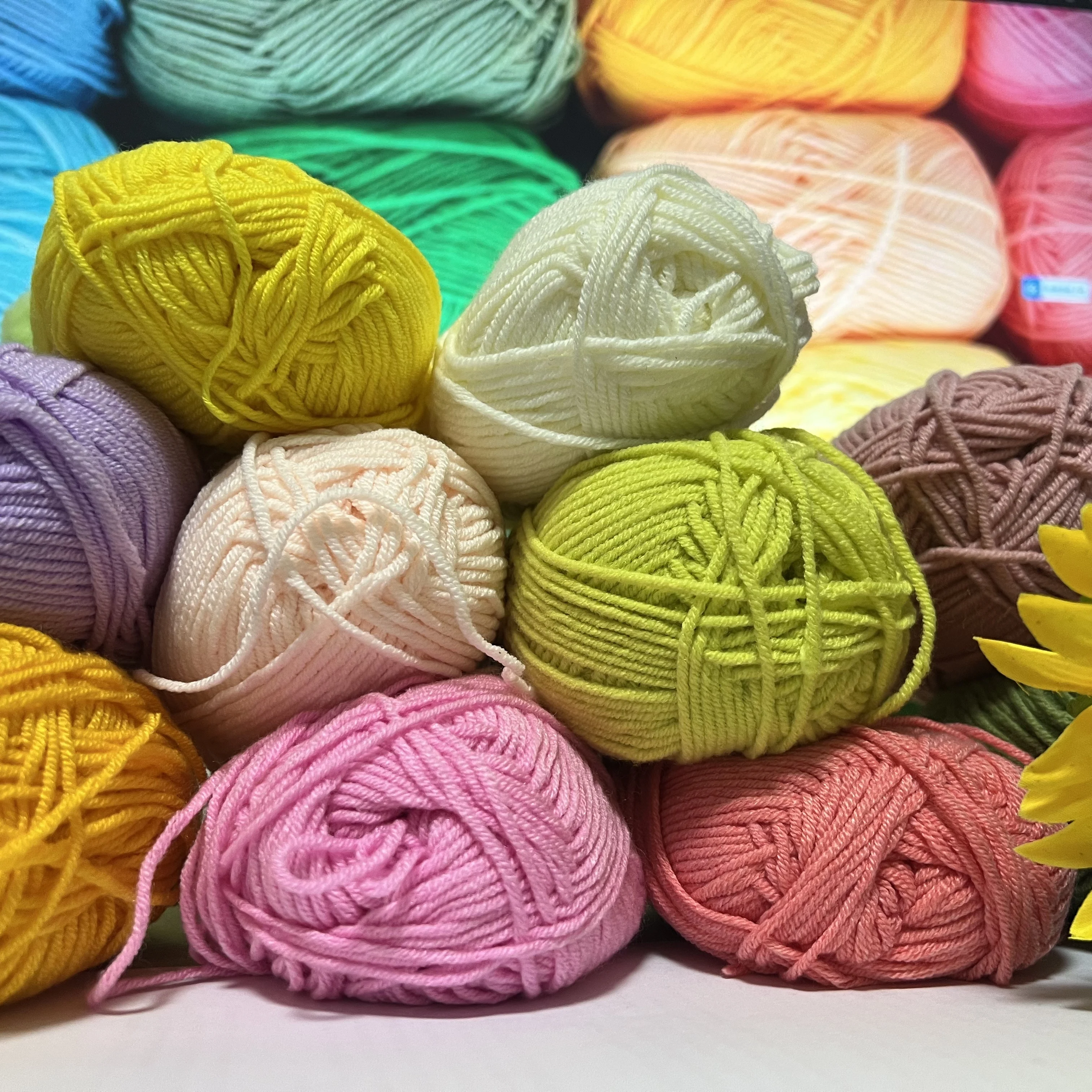 Luxurious Soft Milk Cotton Yarn Pack for Knitting and Crochet Projects - 5PCS, Total 250g