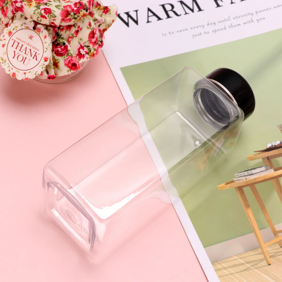 

10 Pcs Plastic Containers Storage Bottle PET Bottles Juice Caliber Empty Favor Jars