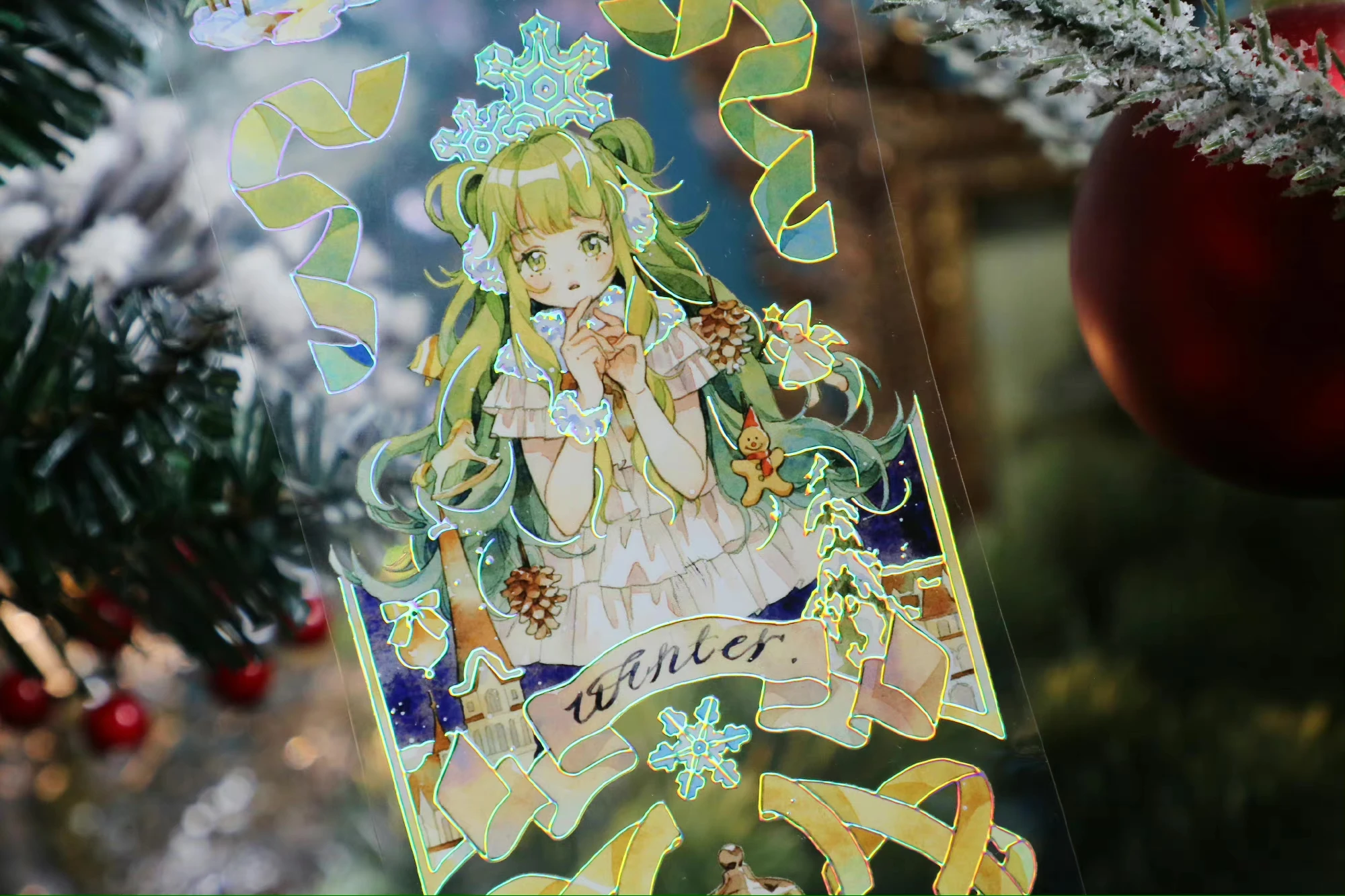 

Симпатичная зимняя молитвенная песня Девушка Серебряный лазер Блестящий Васи питомец для изготовления карт Сделай Сам Скрапбукинг план декоративная наклейка