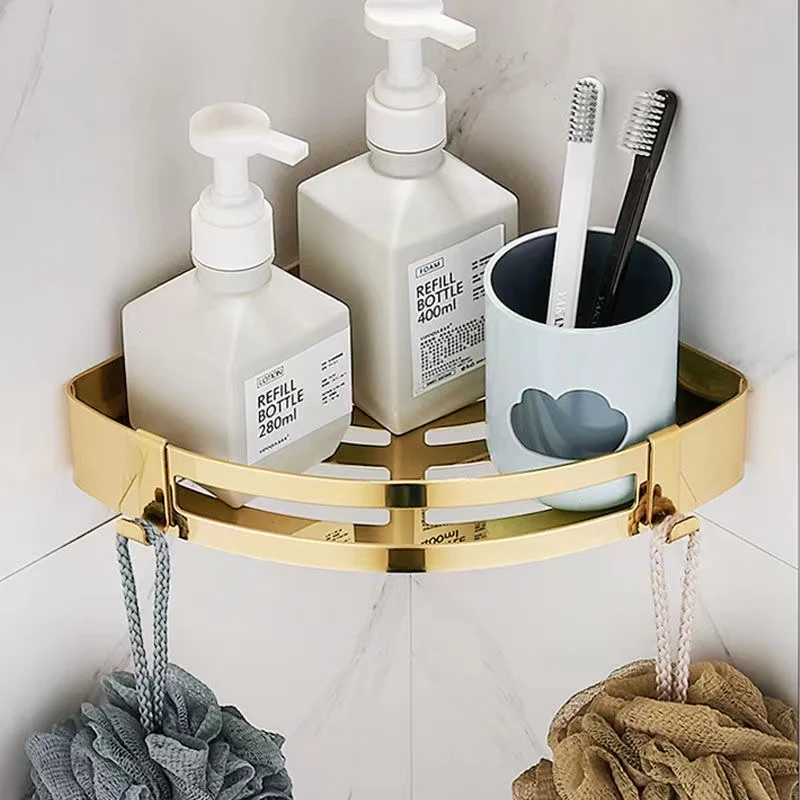 304 stainless steel golden triangle bracket corner bracket bathroom triangle storage rack toilet wall bath accessories