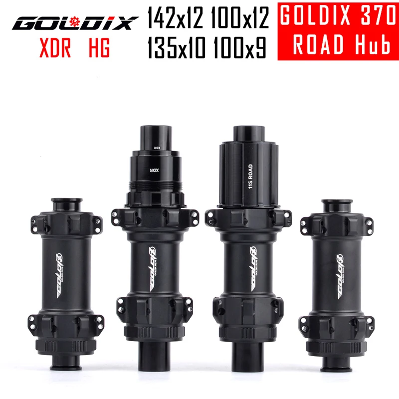 

GOLDIX 370 DT350 Disc Brake Road Bike Hubs Straight Pull Sealed Bearing Super Light The Central 24Holes 36T HG/XDR 12S