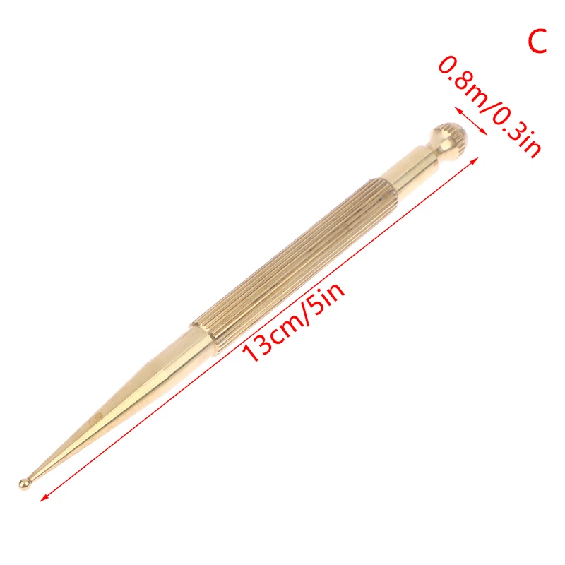 Facial Reflexology Massage Tool Retractable Acupuncture Pen Double Headed Spring Ear Care Tool Point Probe Pen Massager for Face