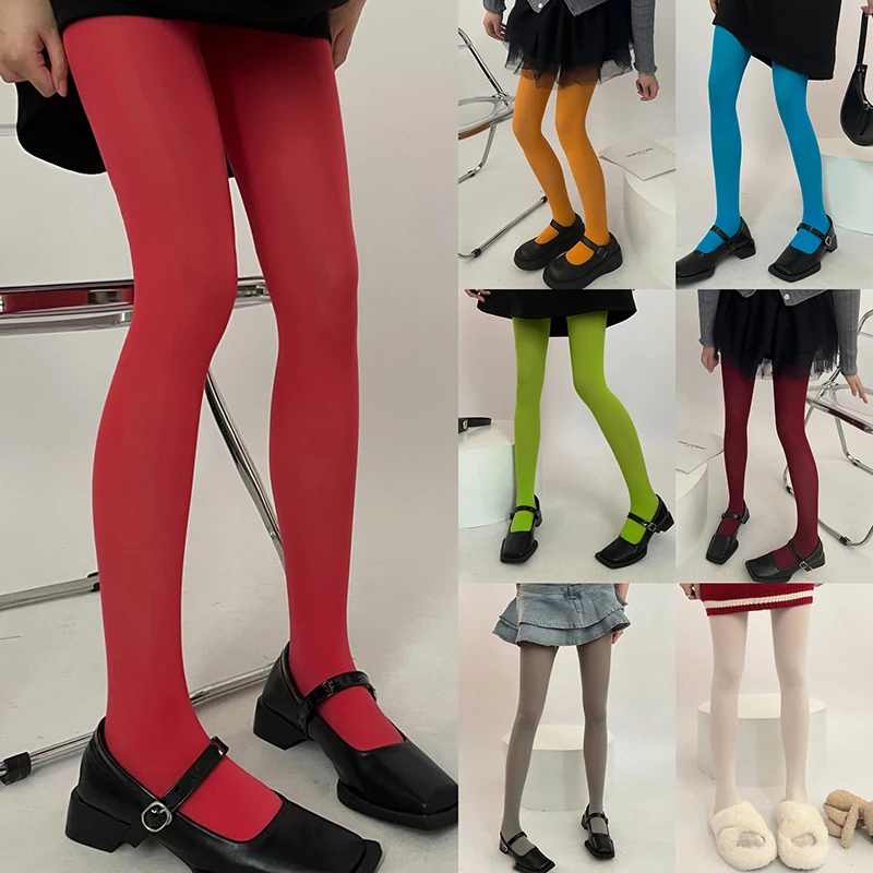 

Candy Color Women Stockings Sexy Velvet Seamless Pantyhose JK Lolita Girl Elastic Tights Socks Nightclub Queen Party Accessories