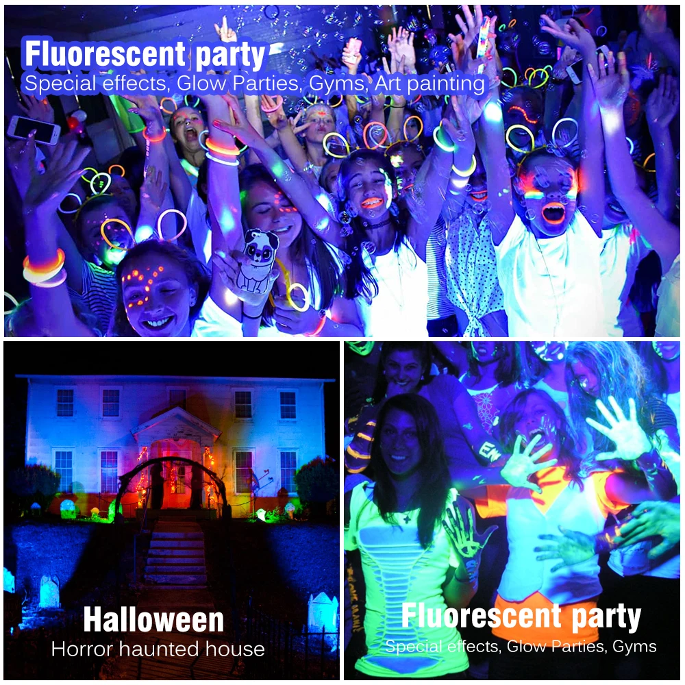 UV Flood Light Lamp 50W 100W UV Curing Party Stage Blacklight for Parties Curing Glue 395nm Halloween Fluorescent Stage lights led stage light black light bulbs uv curing lamp