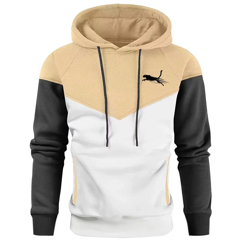 thumbnail image 1 of Sudaderas con capucha estampadas para hombre, ropa deportiva para exteriores, Sudadera con capucha de pesca de moda, top a juego de dos colores, simplicidad callejera, Otoño e Invierno, 1 of 5