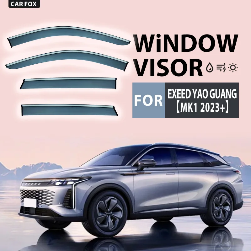 

For Exeed Yao guang B16 2016-2022 Plastic Window Visor Vent Shades Sun Rain Deflector Guard 4PCS/SE