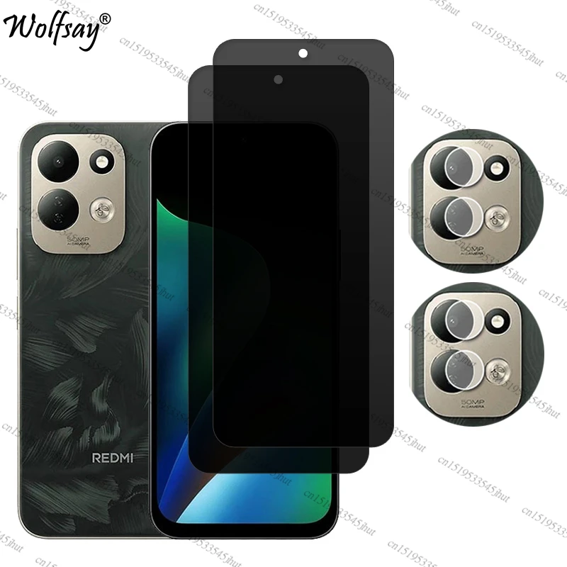 Luxury Privacy Anti-Spy Tempered Glass Screen & Camera Protector, 6.9 Inch