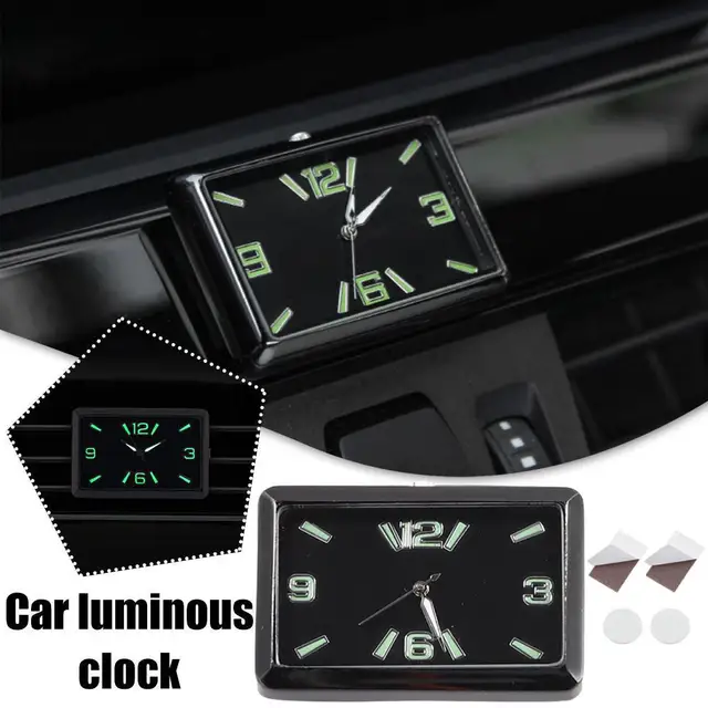 Car Clock Automobile Internal Stick-On Mini Digital Fashion Watch Auto Quartz Clock Watch Car Ornaments Accessories