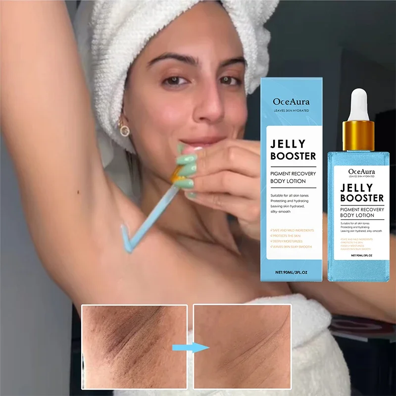 Lotion pour le corps de récupération de pigments de Booster de gelée, sérum éclaircissant visuel de Nicotinamide, hydratant de hydratation, estompe les taches foncées