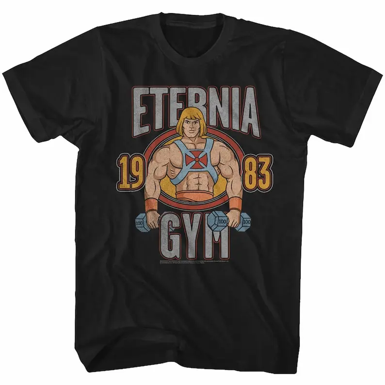 

Masters Of The Universe He Man Gym Black Adult T-Shirt