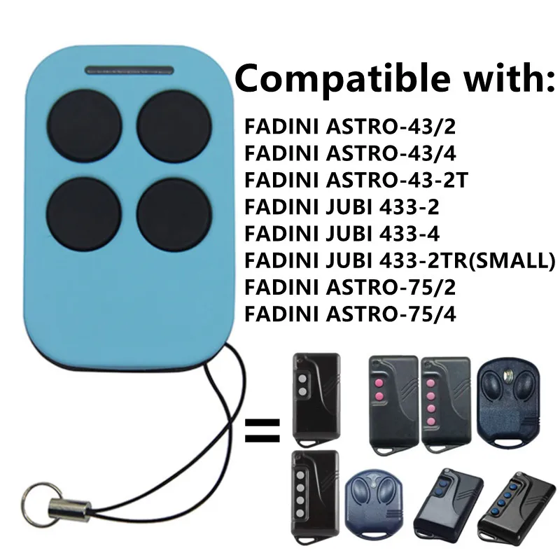 

FADINI Garage Door Remote Control FADINI ASTRO-43-2/43-4/43-2T Remote Control Replacement Garage Door Command 433MHz Fixed Code