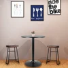 KKTONER Round Bar Table 23.6-Inch Top for Cocktail Bar Pub Dining Bistro (28.7H, Black) 1