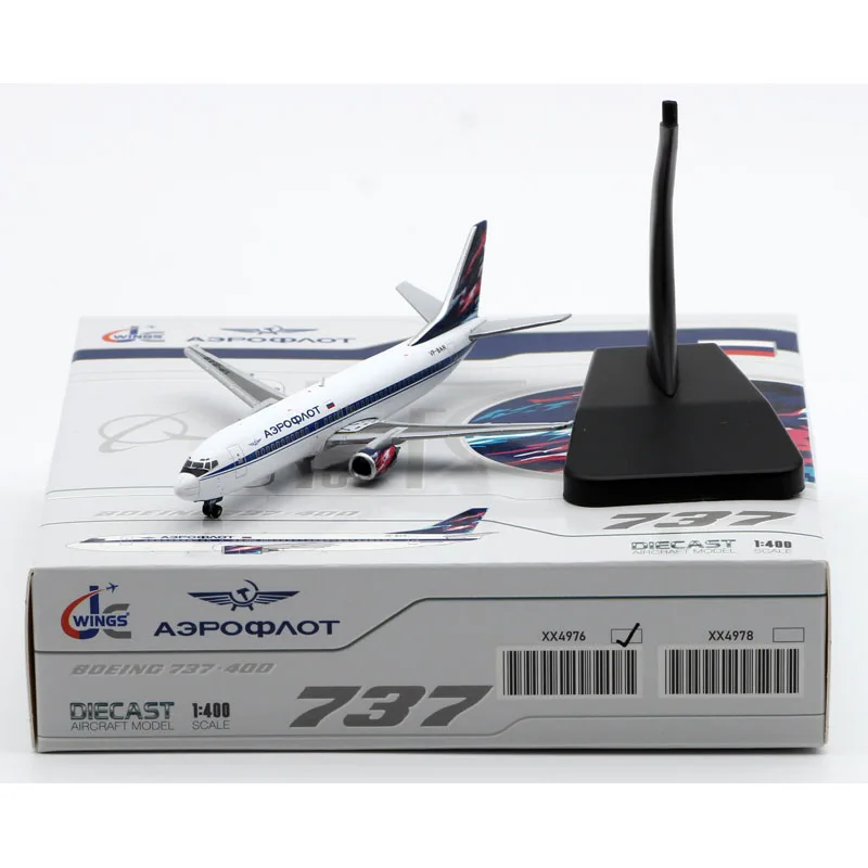 

XX4976 Alloy Collectible Plane Gift JC Wings 1:400 Aeroflot Airlines Boeing B737-400 Diecast Aircraft Model VP-BAR With Stand