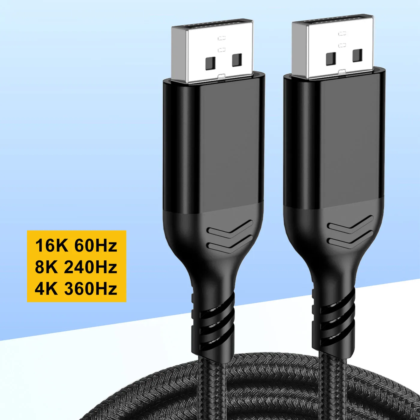Ultra High-Speed DisplayPort Cable – 16K Display Resolution, 8K at 240Hz, 4K at 144Hz, Multiple Lengths Available, Perfect for Gaming and Entertainment