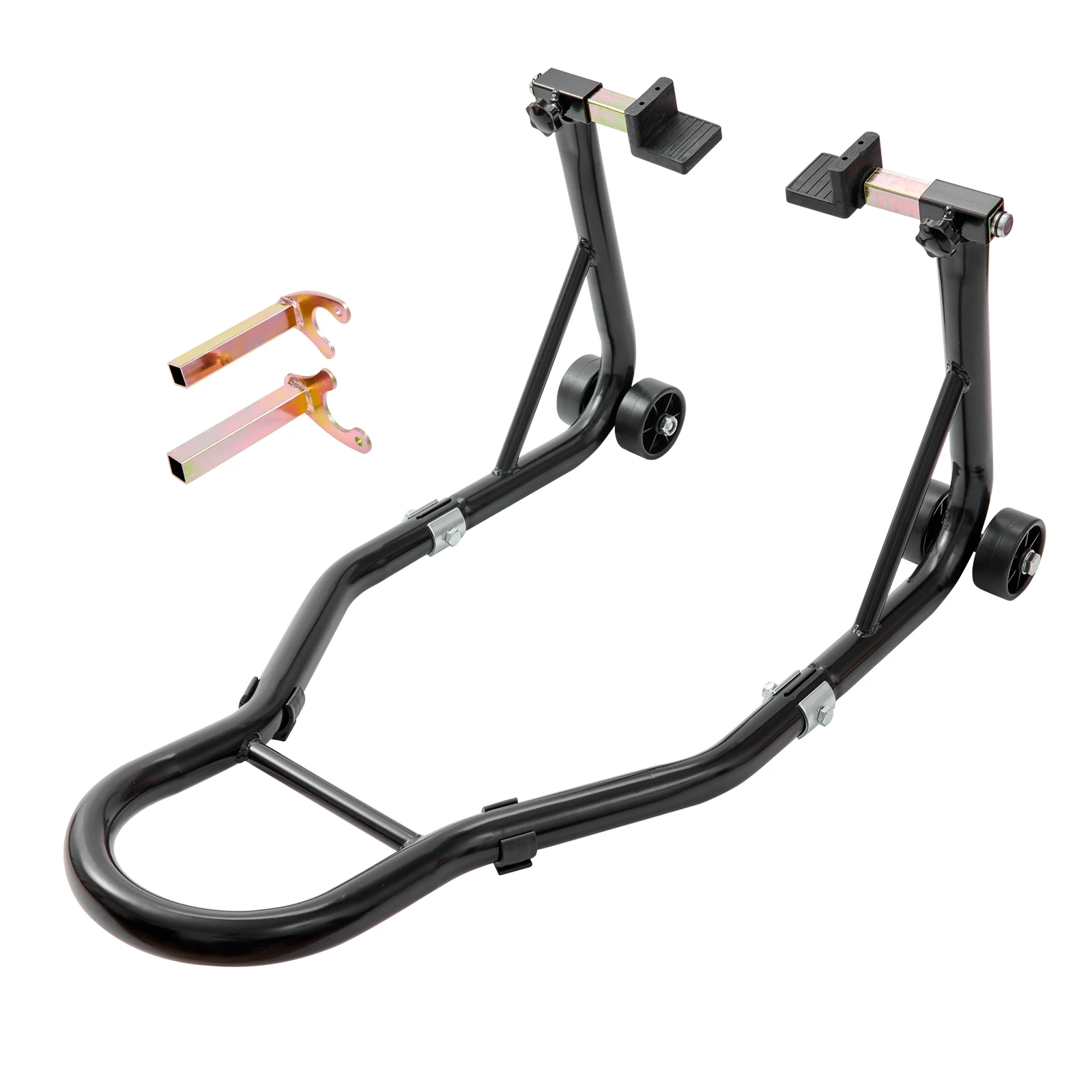 Motorcycle Rear Wheel Stand 390kg Capacity With U + L Fork Swingarm Spool