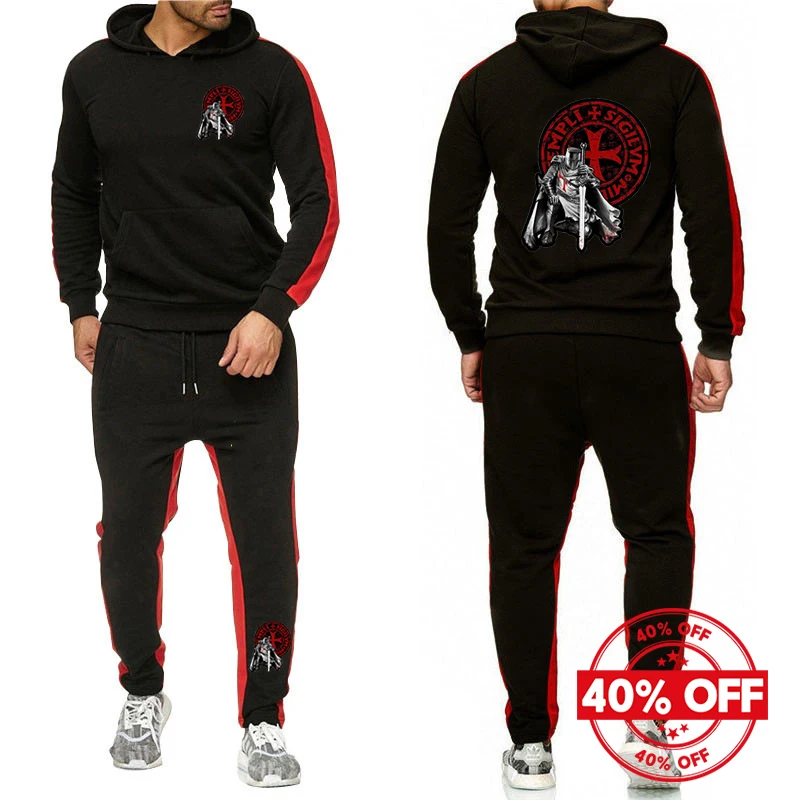 Mens Knights Templar Hoodies and Sports Pants Suits