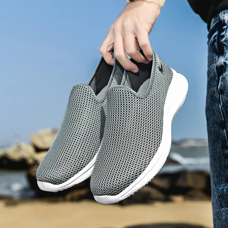 Summer Mesh Men Shoes Lightweight Sneakers Men 2024 Fashion Casual Walking Shoes Breathable Mens Loafers Zapatillas Hombre