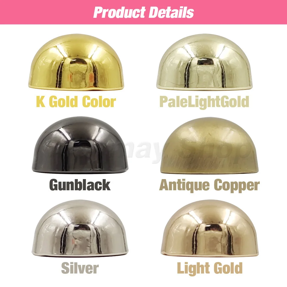 Metal Dome Rivets 10sets 8/10/12/15/20mm Metal Dome Rivet Screw Spike Studs For DIY Clothes