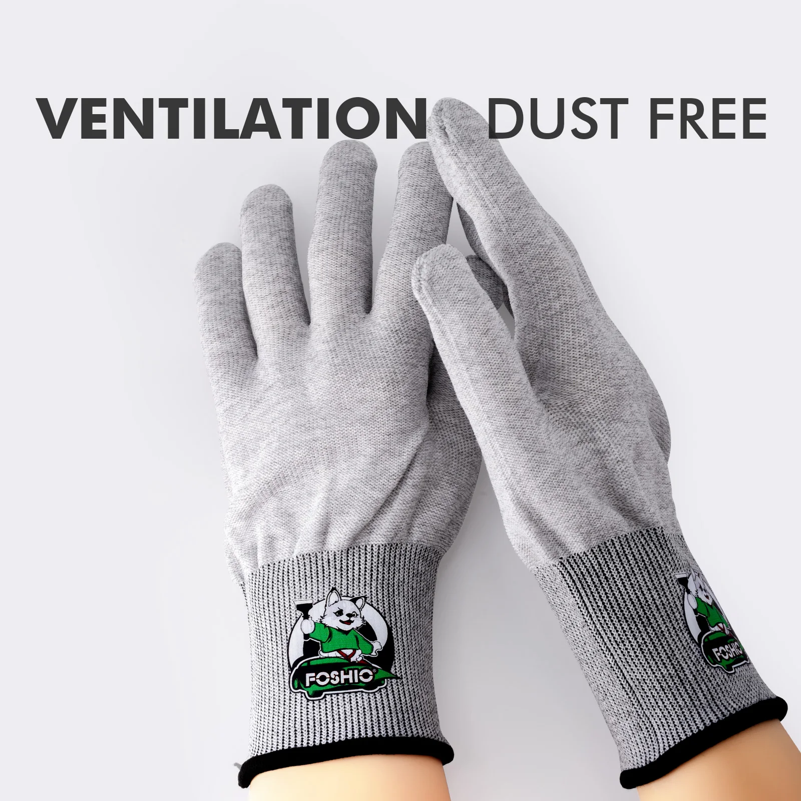 FOSHIO Vinyl Wrap Gloves Window Film Tinting Car Application Anti-Cut Mittens Carbon Fiber Coating Hand Covering Protector Tools