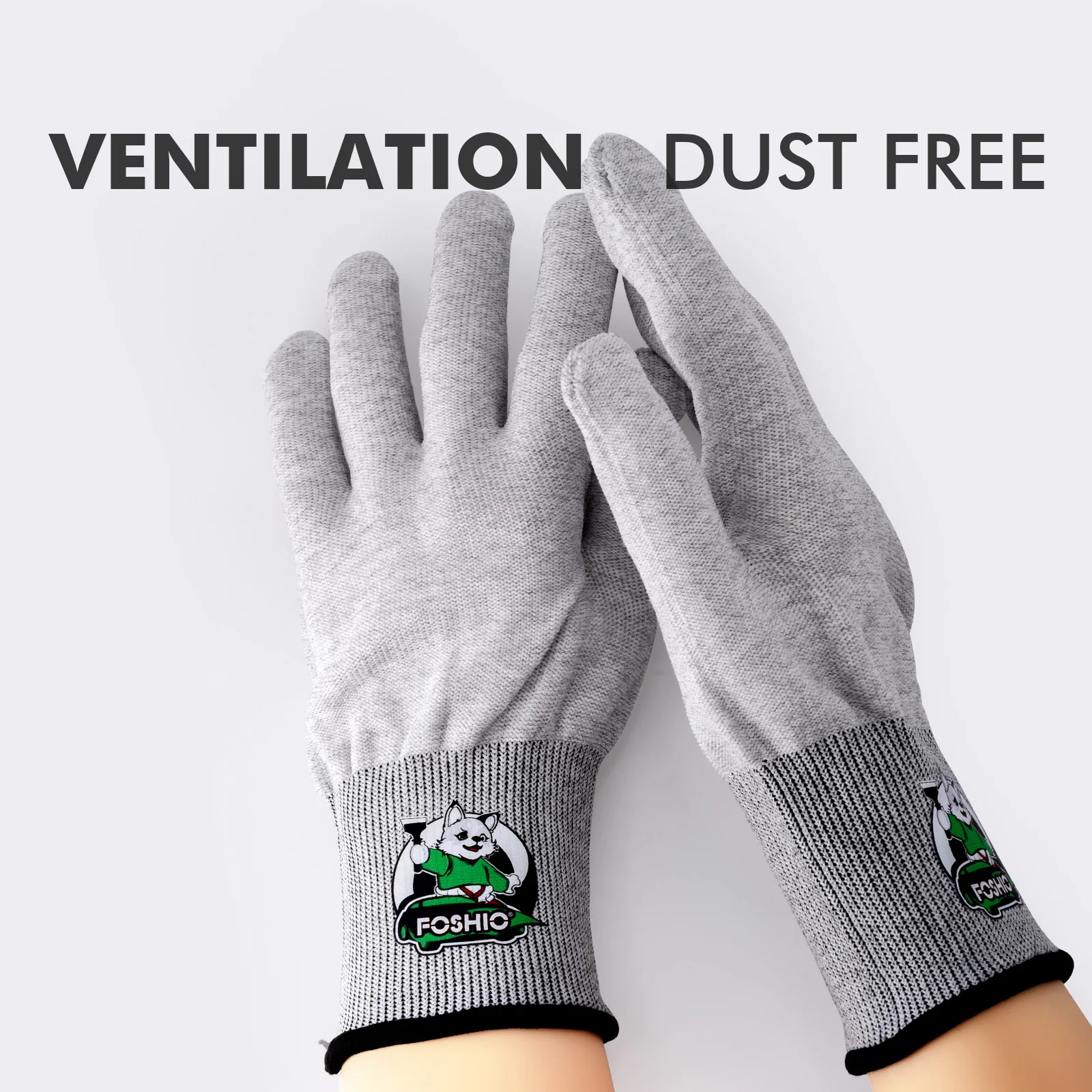 FOSHIO Vinyl Wrap Gloves, Professional Anti-Static Application Gloves,  Carbon Fiber Vinyl Wrap Tool Dust-Free Working Gloves