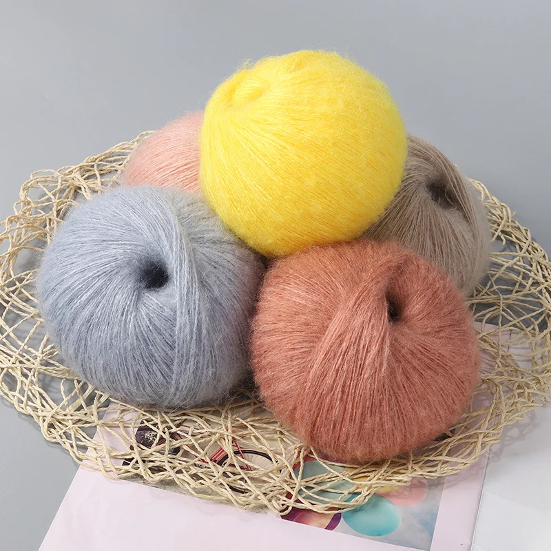 8pcs 400g Mohair Yarn For Crocheting And Knitting DIY Pet Toys DIY Crafts Soft Comfortable Skin Friendly Spring and Summer