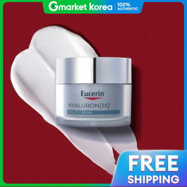 Eucerin | Kem Dưỡng Ban Đêm Hyaluron 3X Night Cream 50ml + Kem Đêm Mini 7ml + Mặt Nạ