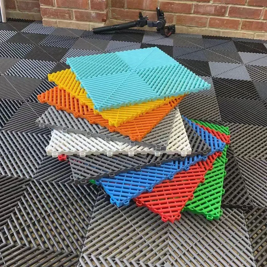 

Hot Sell Flooring Plastic Vinyl Tiles For Workshops Garage Tiles Warehouse Event Floor