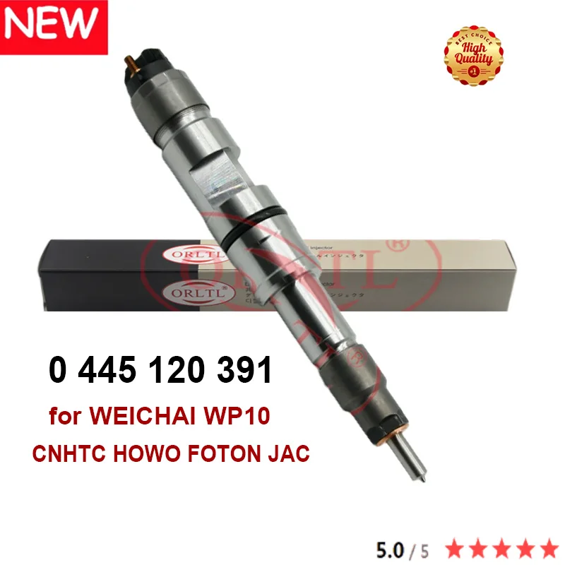 

ORLTL NEW Common Rail Diesel Injector 0445120391 0 445 120 391 for WEICHAI WP10 CNHTC HOWO FOTON JAC