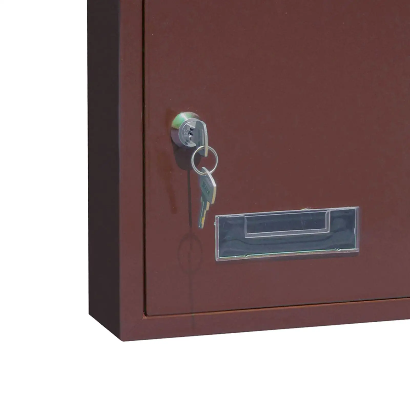 Metal Rustproof Post-Mounted Key Locking Mailbox with Letter Slot Drop Box Case