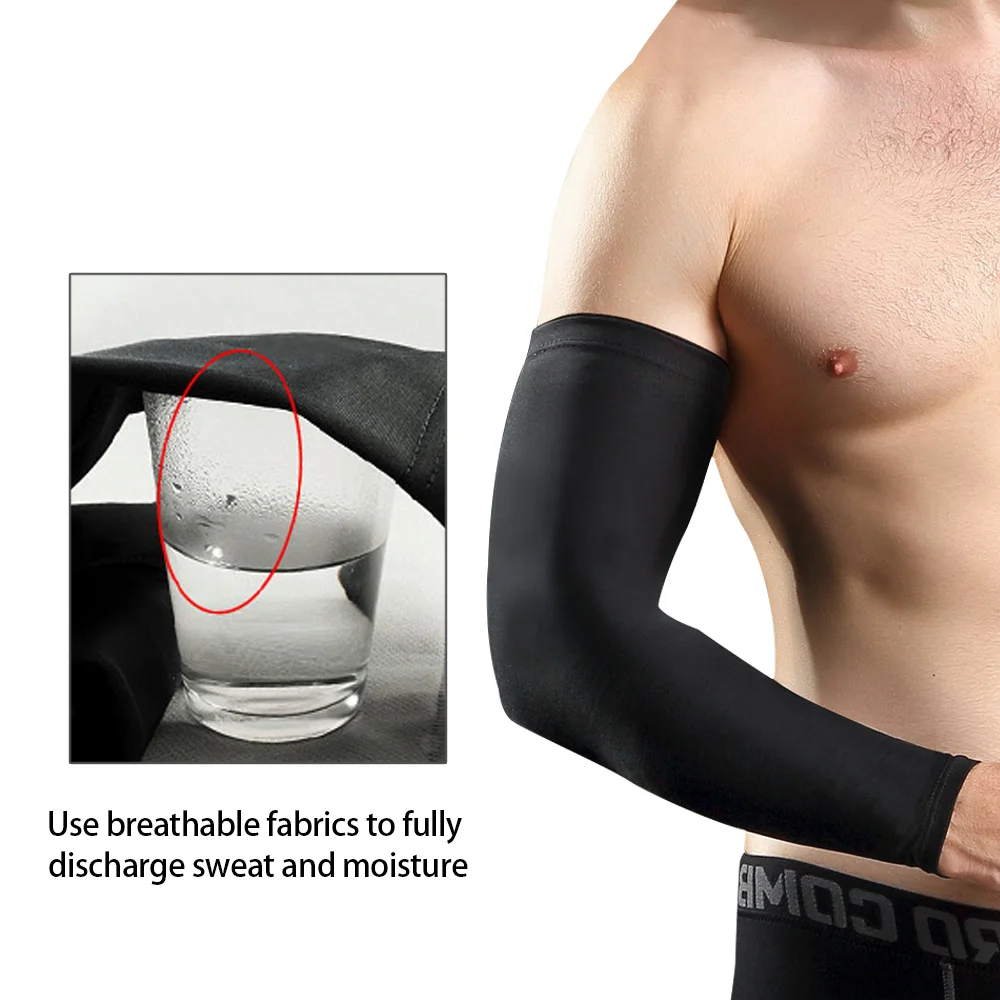Breathable Quick Dry UV Protection Running Arm Sleeves Basketball Elbow Pad Fitness Armguards Summer Sports Cycling Arm Warmer sun protection arm sleeves,arm sleeves,cooling arm sleeves,basketball elbow protectors