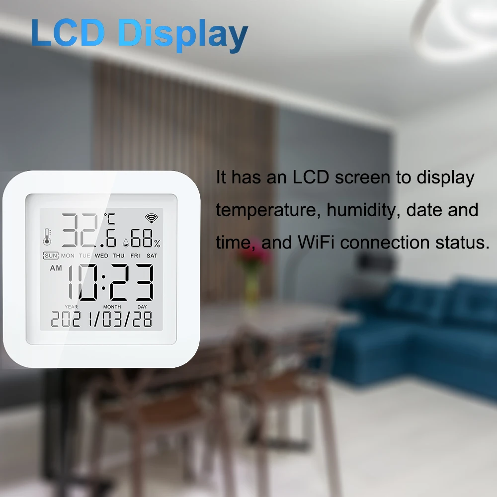 Wireless Smart Indoor Room LCD Temperature Humidit... - Vicedeal