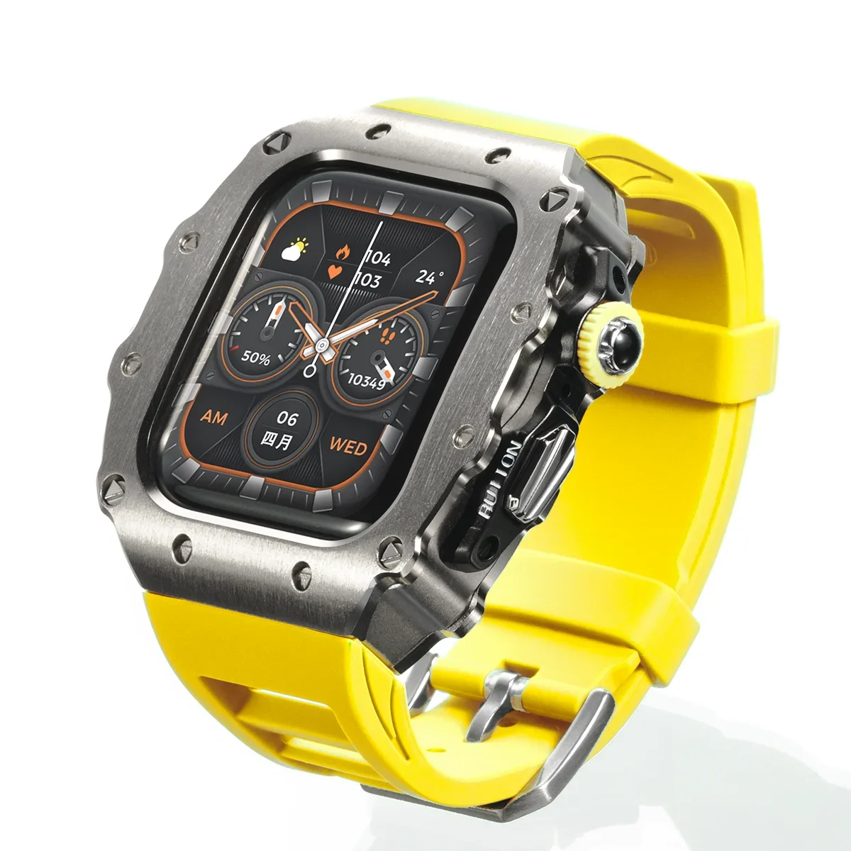Deluxe Silicone Strap and Stainless Steel Watch Case Kit