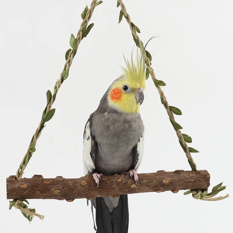 Pepper wood parrot swing toy bird cage swing special hanging ring parrot decompression toy parrot toy bird toy bird swing toy
