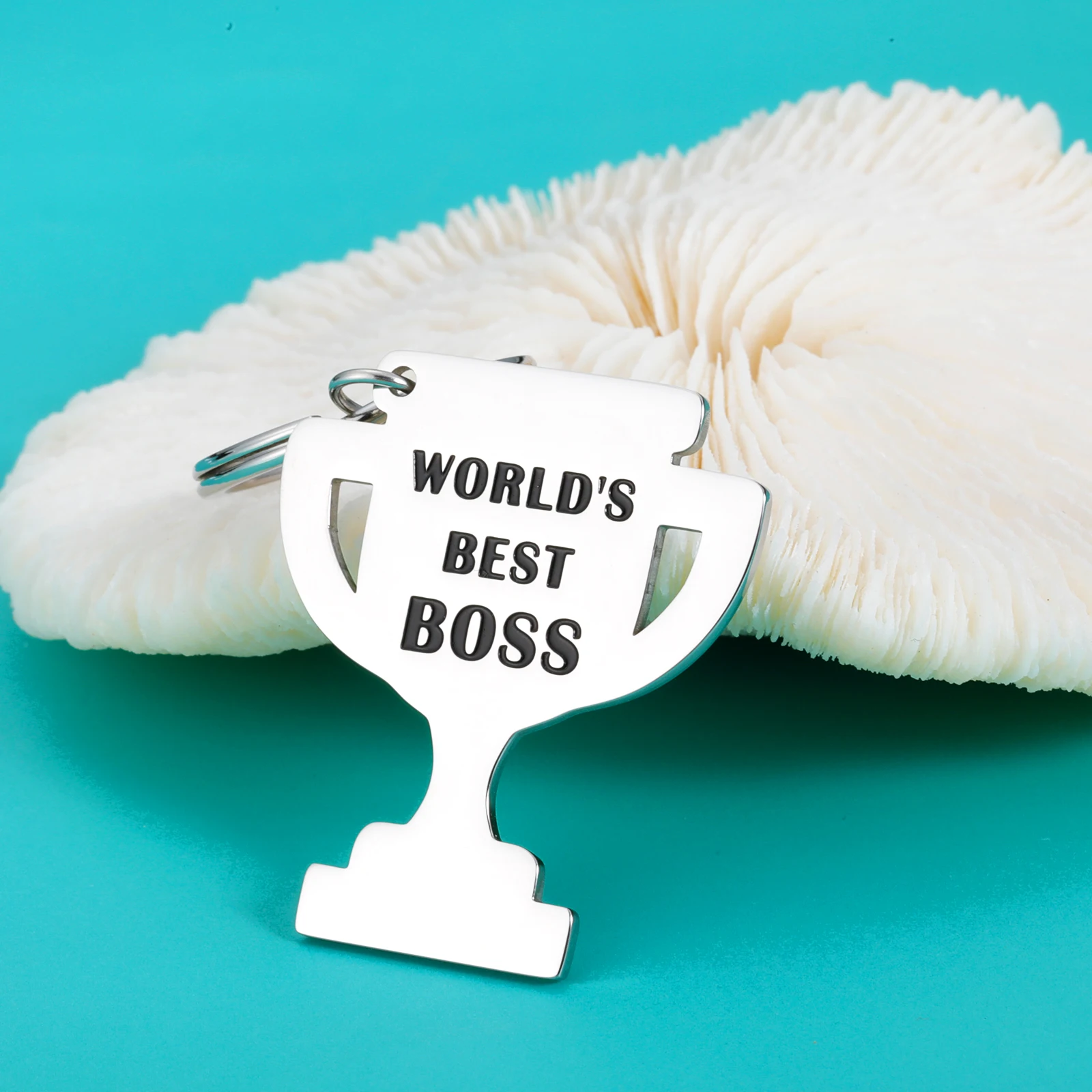 Leaders Boss Gifts Keychain for Christmas Men Women Office Gifts World Best  Boss Keyring for Supervisor