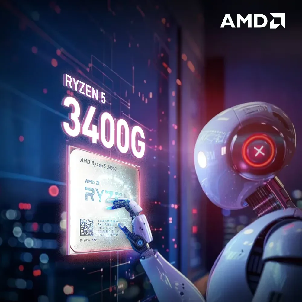 AMD 라이젠 5 3400G R5 3400G 4코어 8스레드 베가 11 통합 그래픽 4.2GHz AM4 DDR4 데스크탑 게이밍 APU