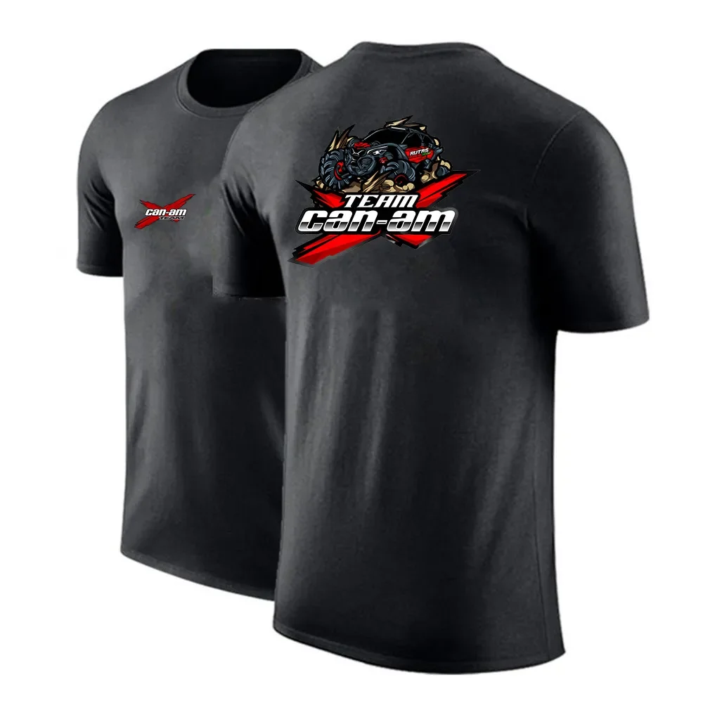 

2024 Summer Can Am Team Spyder Motorcycles Printed Shirt Men's Short Sleeve Quick Dry T-shirt comfortable Sports running T-shirt